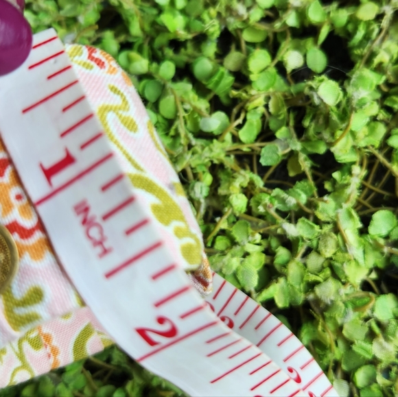 LENORA DAME Anthro Pleats Cottage Floral Fabric Gems Pearls Metal Cuff Bracelet - Picture 16 of 16